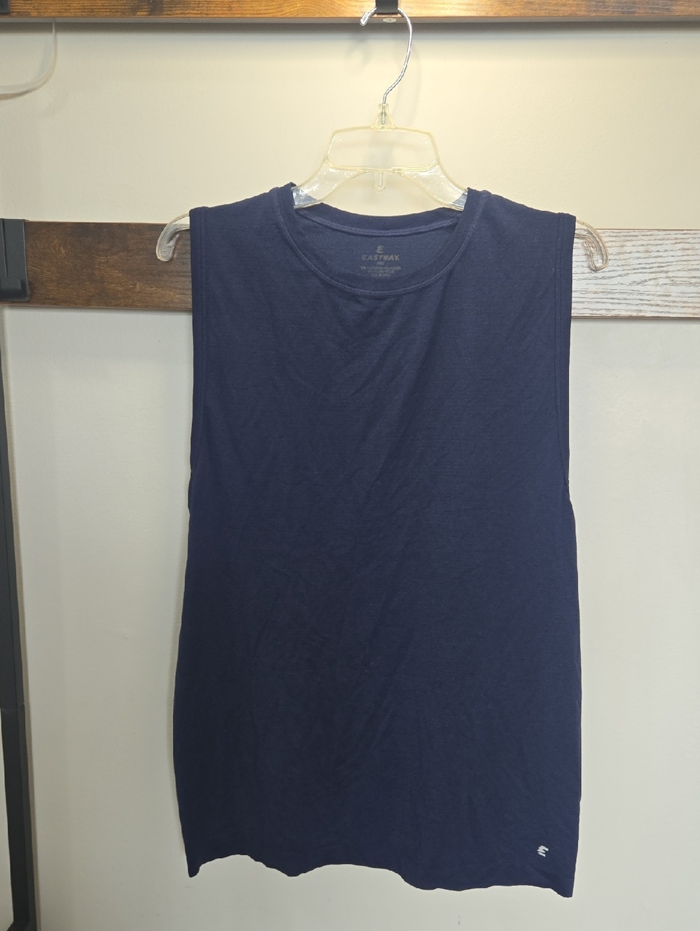 Eastpak Navy Sleeveless Tee with Micro Logo